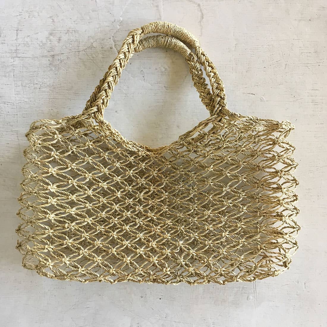 Woven palm tote