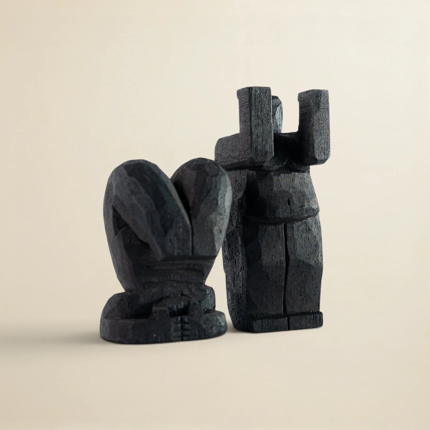 Narrative objects – wooden yoga figurine natural