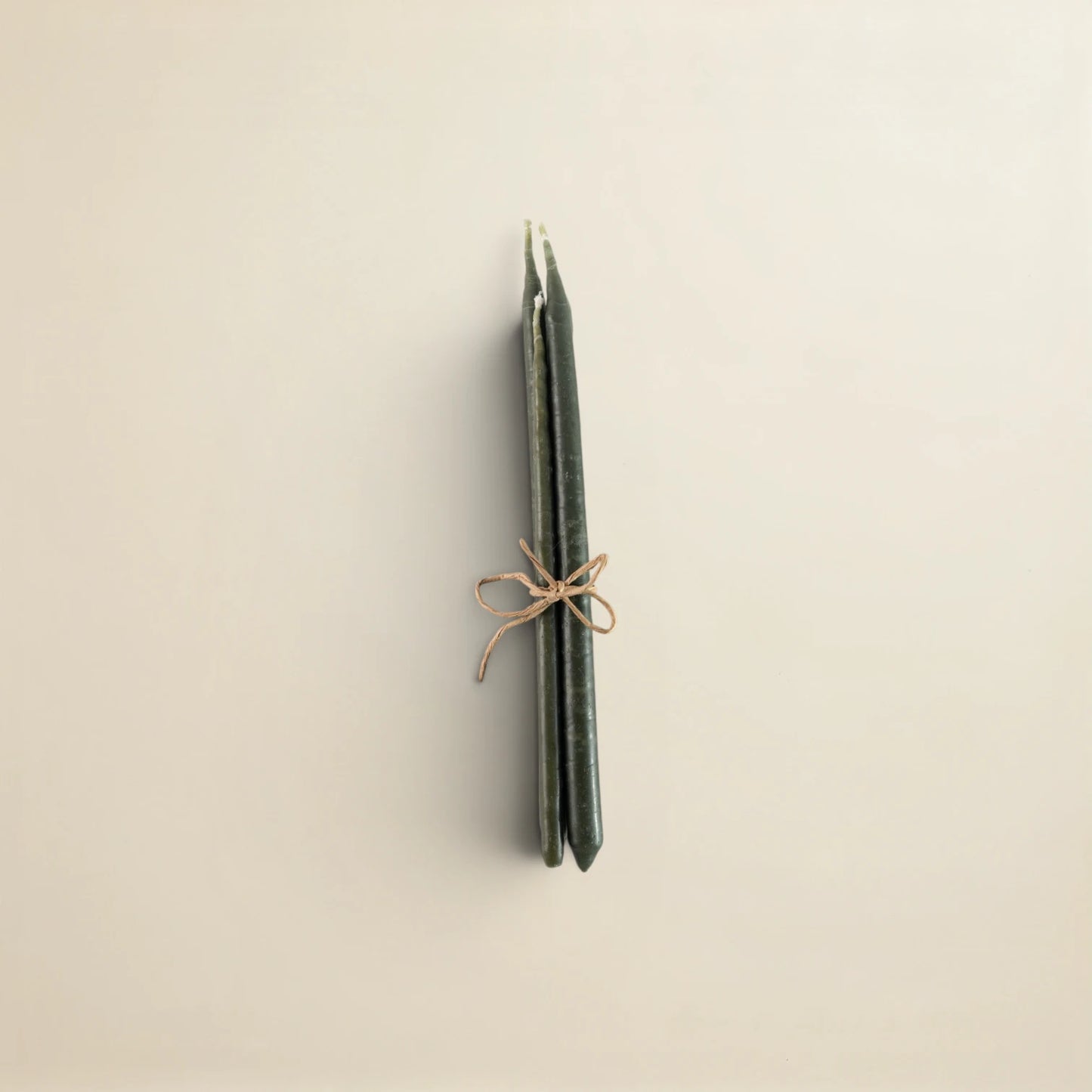 Lib – hand-dipped beeswax green candles – set of 2