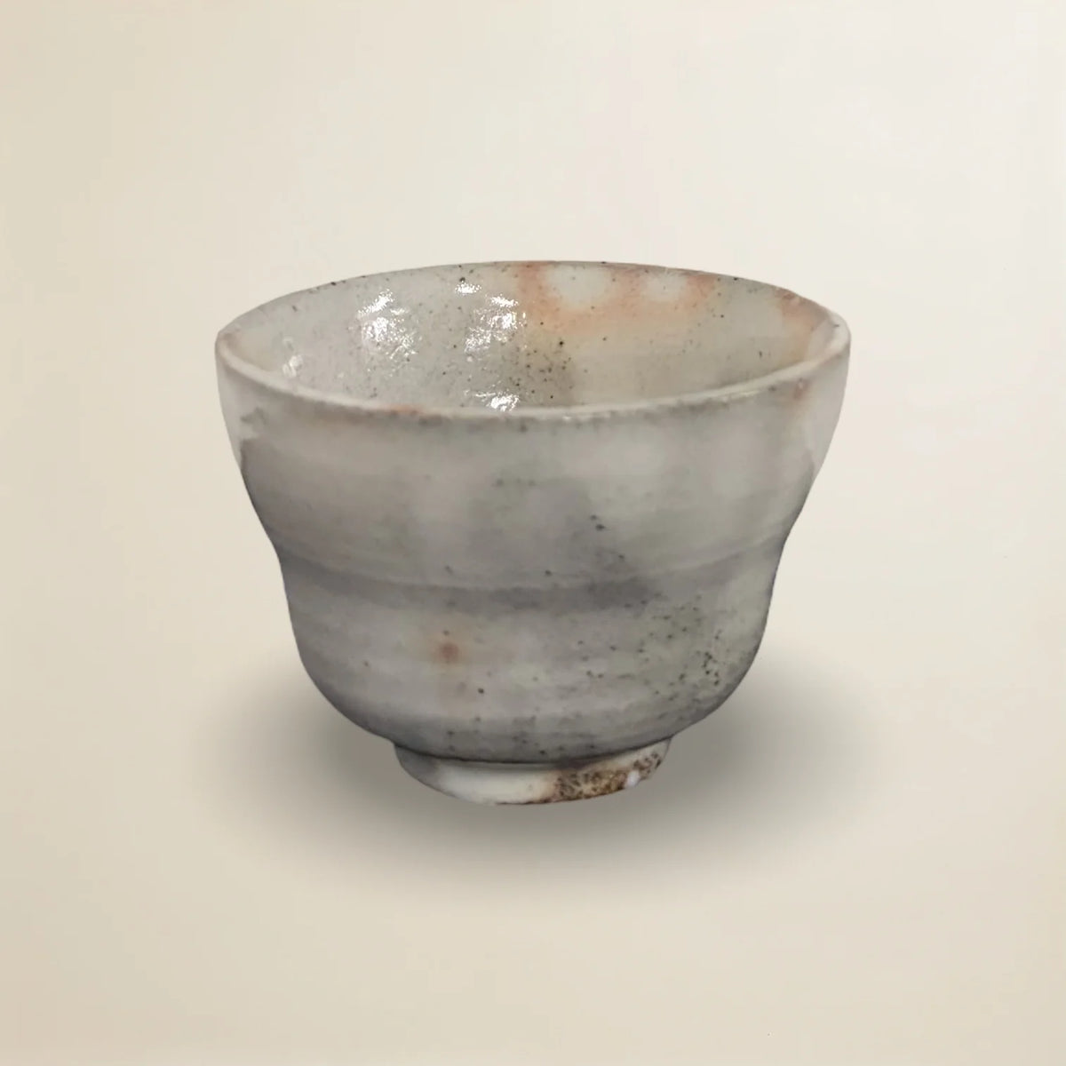 Vintage Blush Flame Hagi Hidasuki-Style Sake Cup