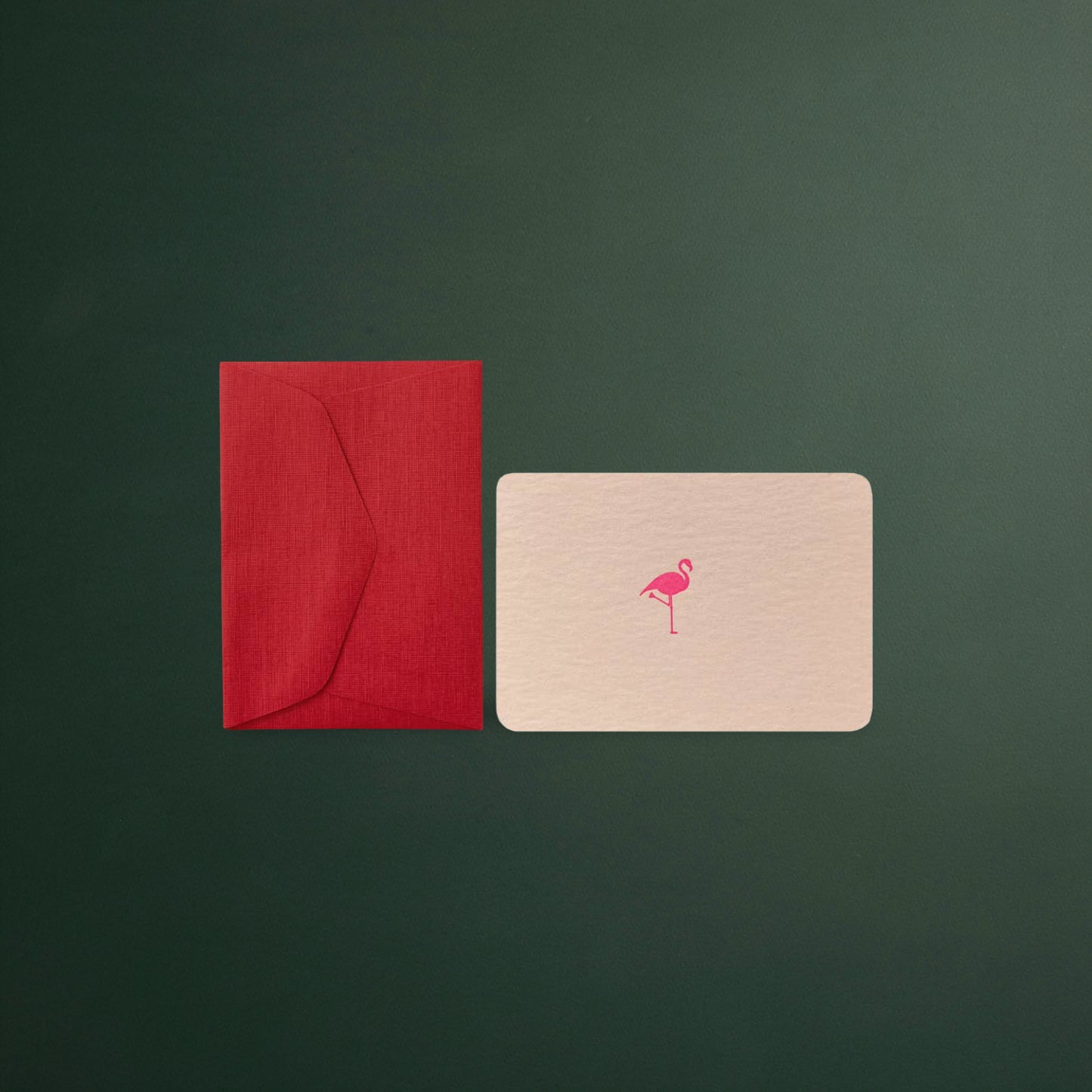 Le Typographe – Mini Card and Envelope, Flamant Rose