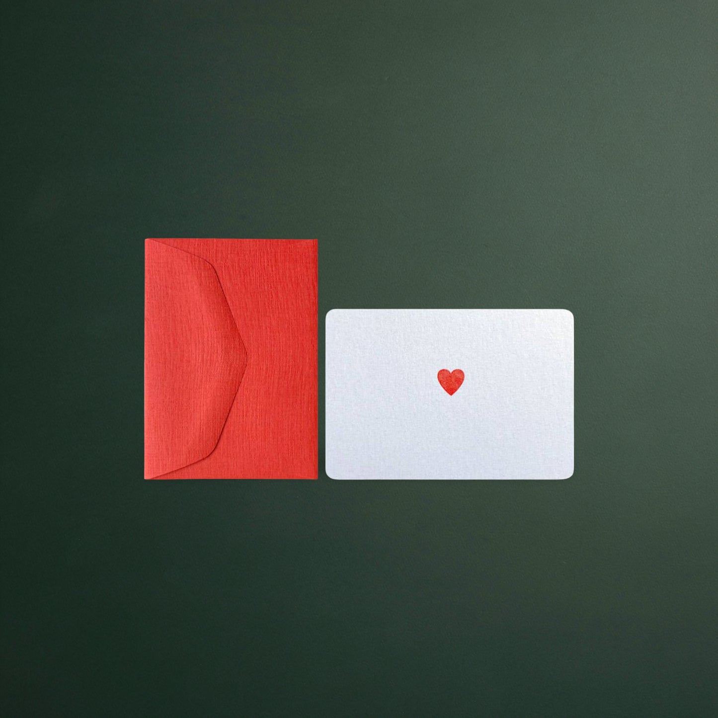 Le Typographe – Champagne Heart Mini Card + Geranium Mini Envelope