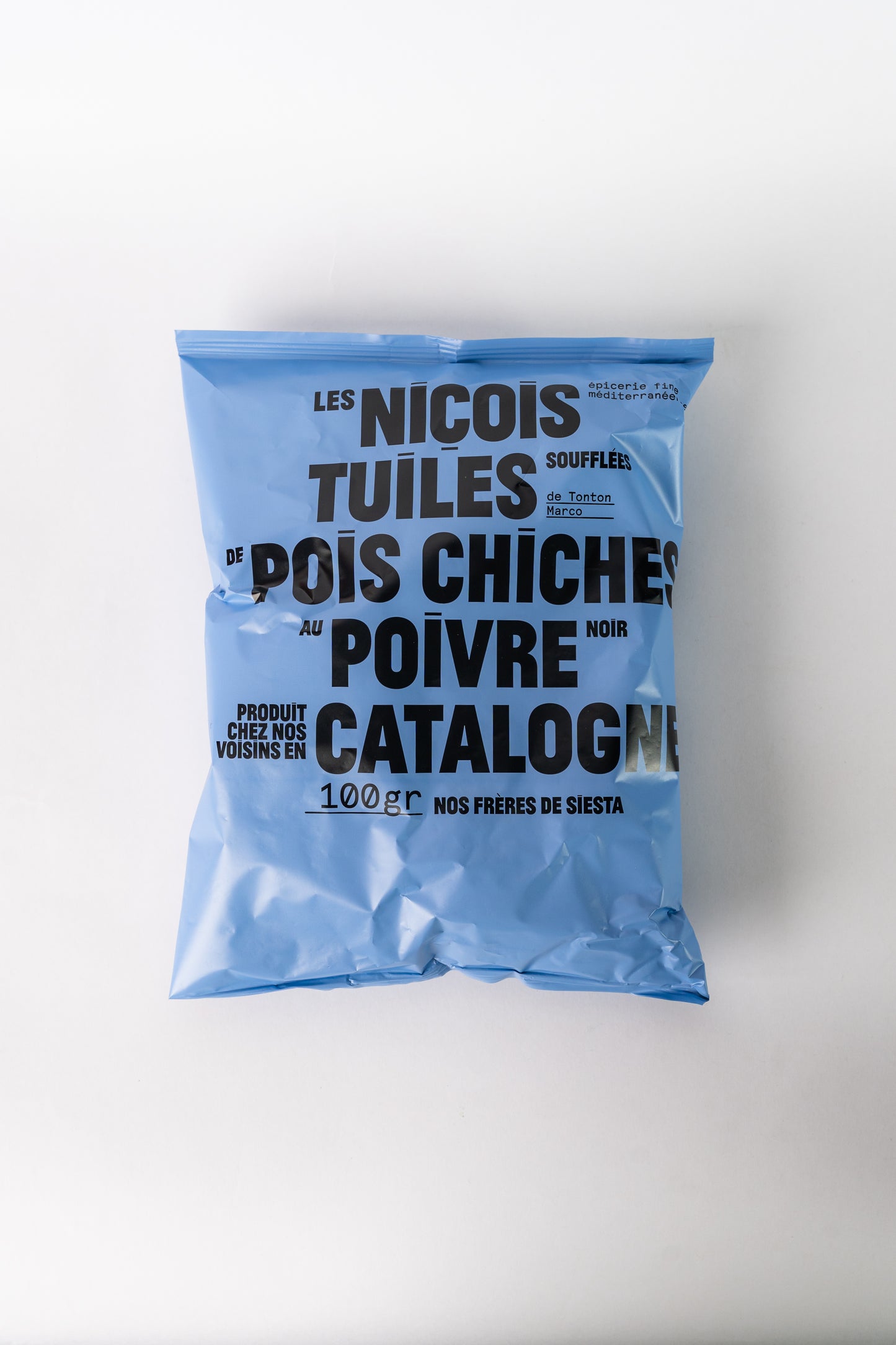 Puffed chickpea tiles with black pepper from Tonton Marco (100g)