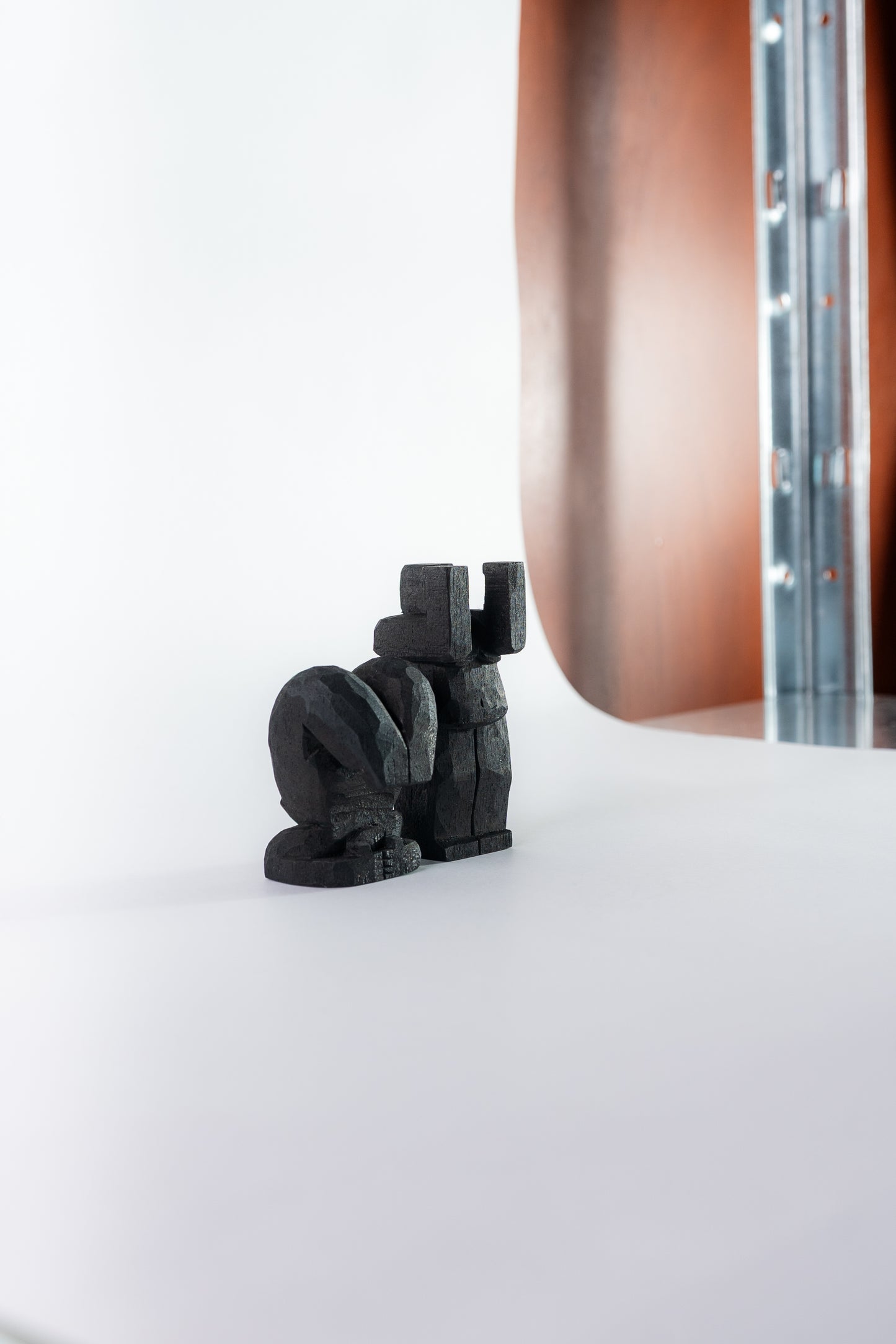 Narrative objects – wooden yoga figurine black