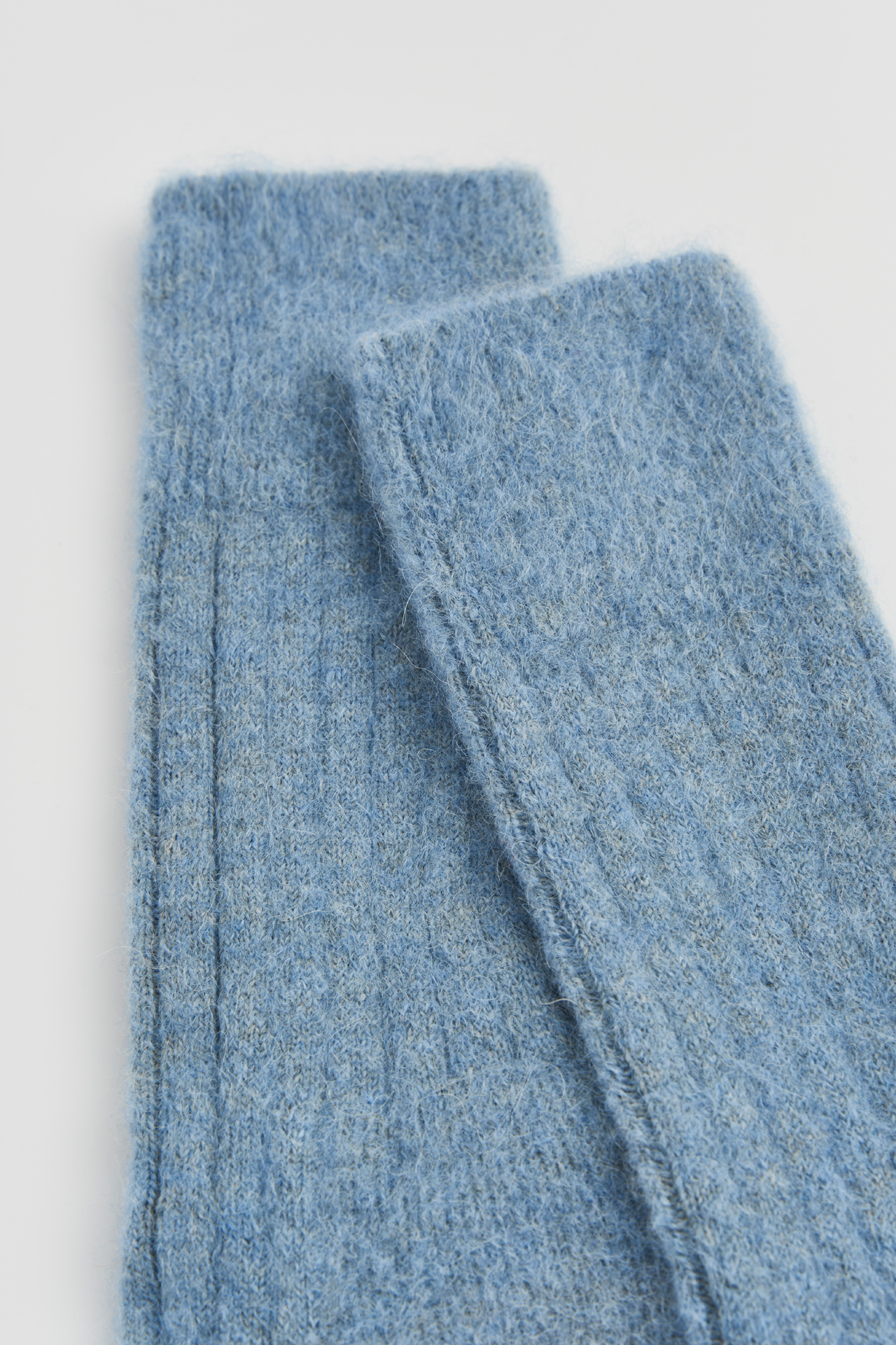 Pairs – Lido Blue Ultra Soft Alpaca Ribbed Bed Socks