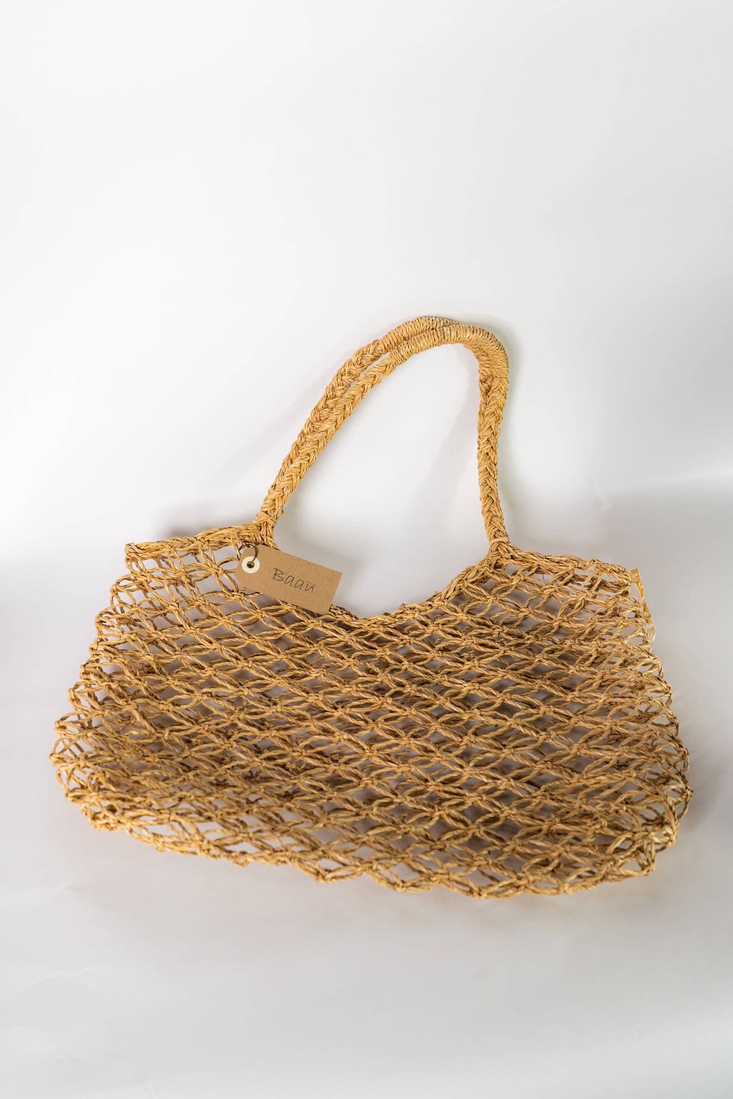 Woven palm tote