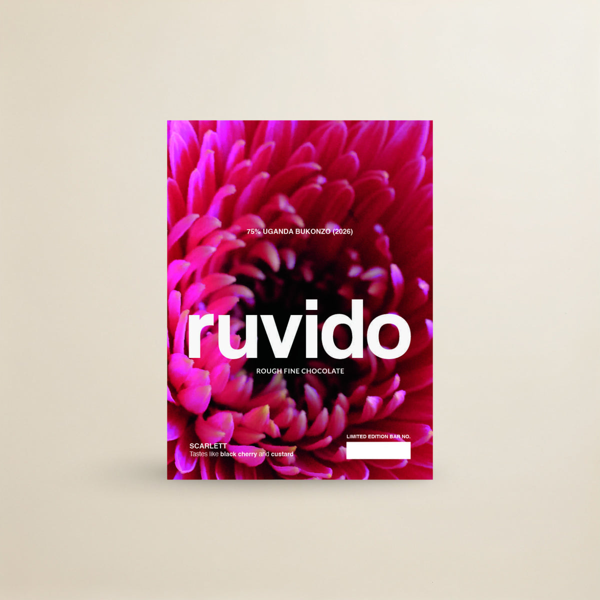 Ruvido Scarlett 75% Uganda Bukonzo chocolate bar