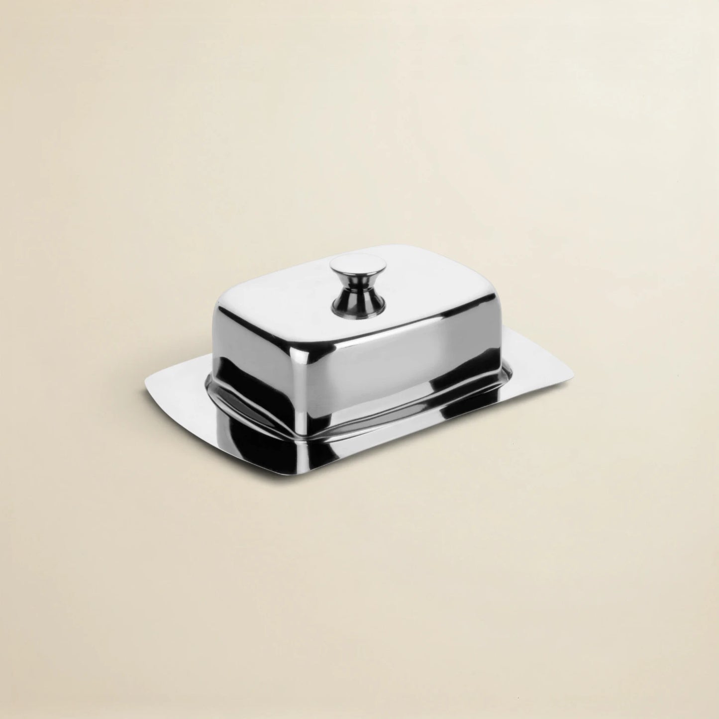 Stainless steel butter dish