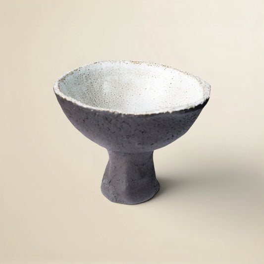 Lib – black/white bowl with stem