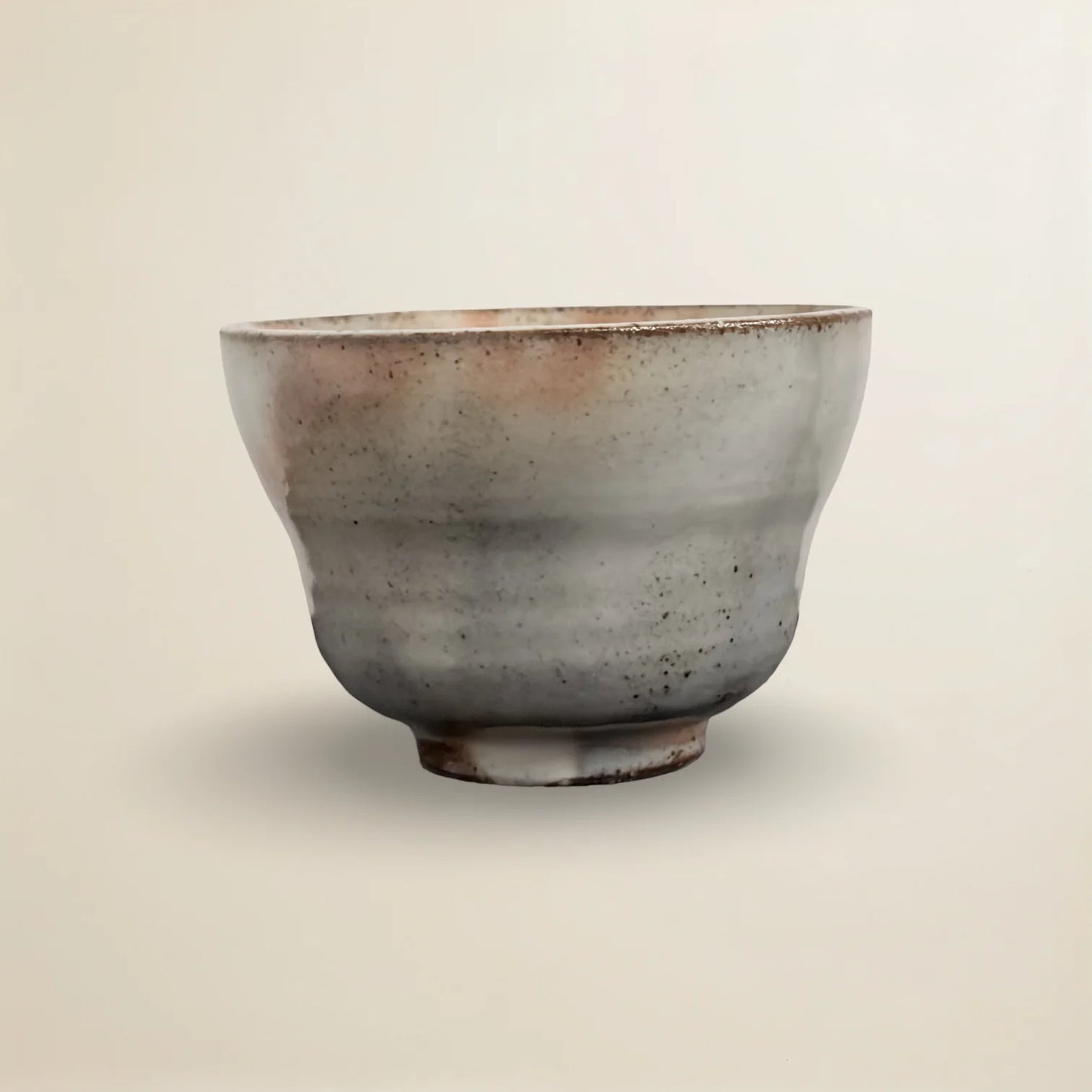 Vintage Blush Flame Hagi Hidasuki-Style Sake Cup
