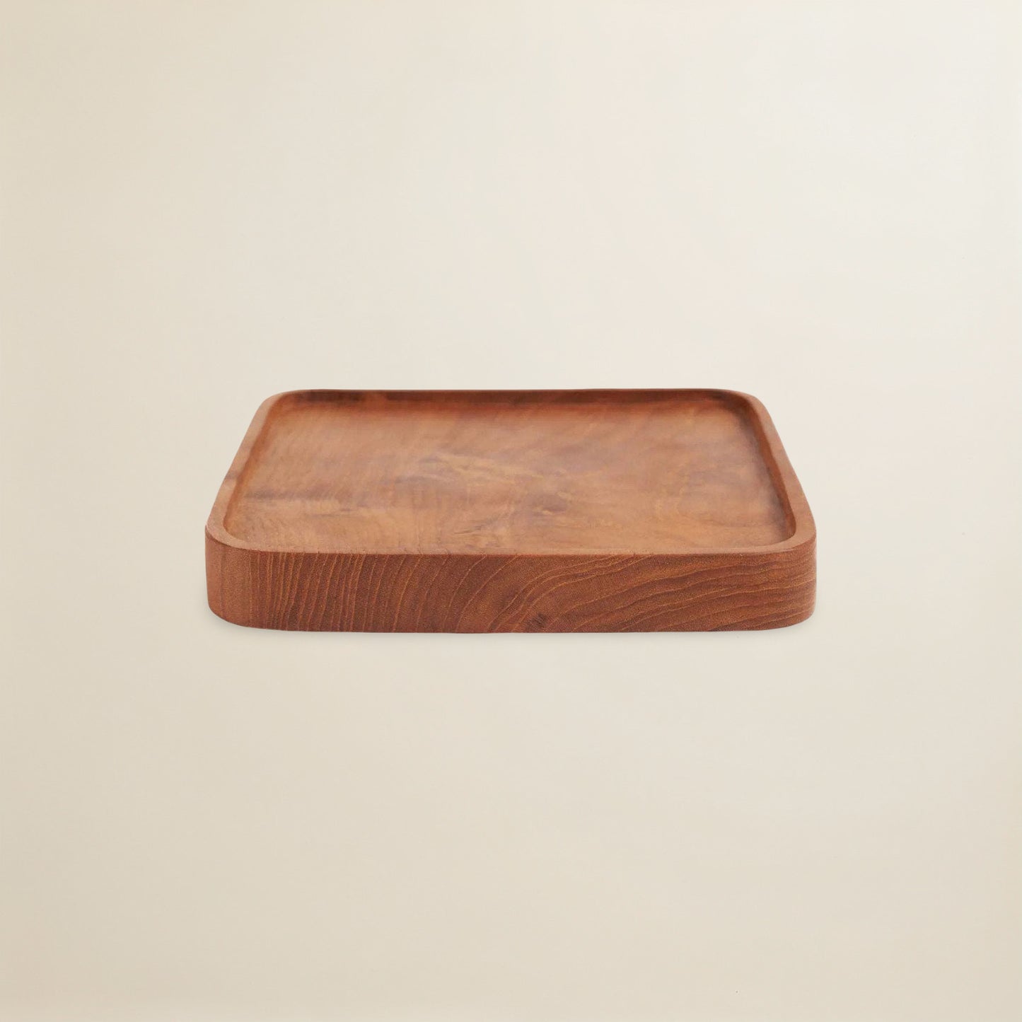 The Teak Square Plate - Natural - XS