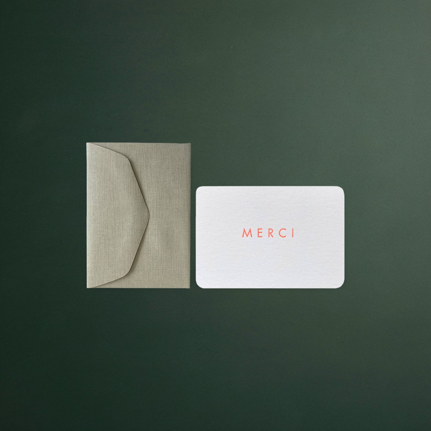 Le Typographe – Mini Card and Envelope, Merci