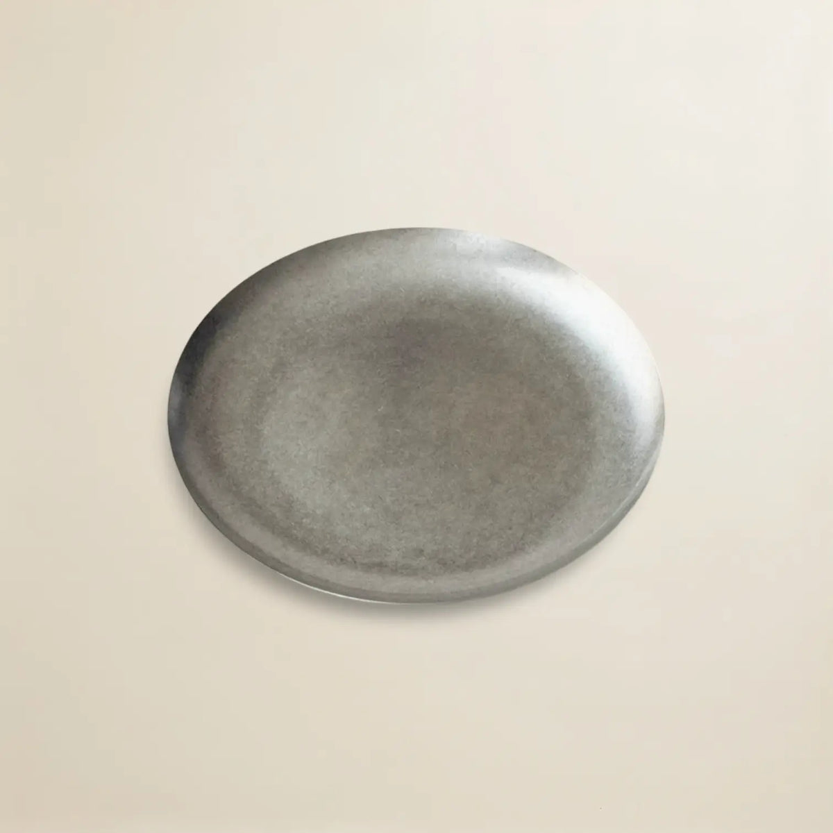 Gohobi – Minimal Stainless Steel Round Shallow Plate (Large)