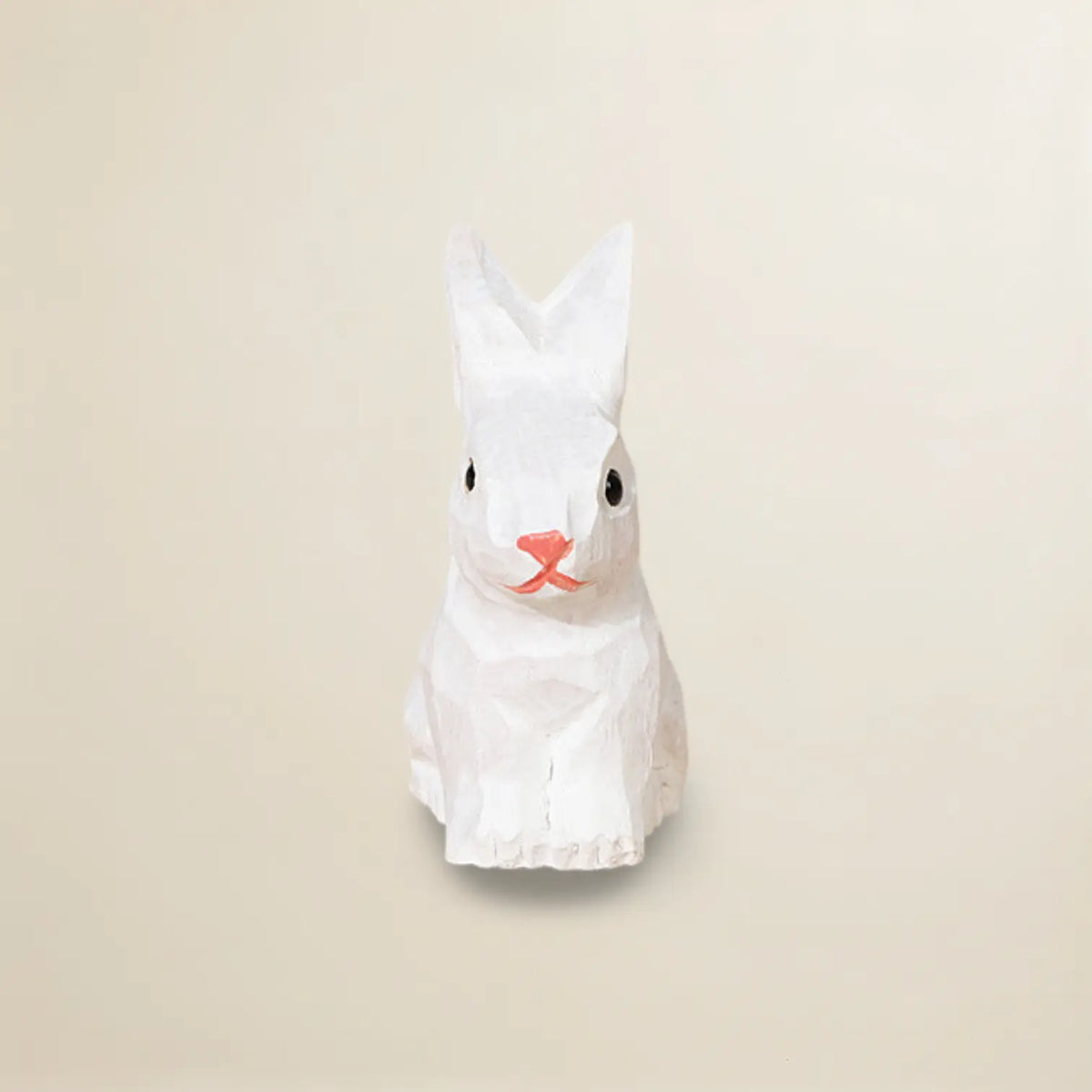 Gohobi – Handcrafted Wooden Bunny Ornament (White)