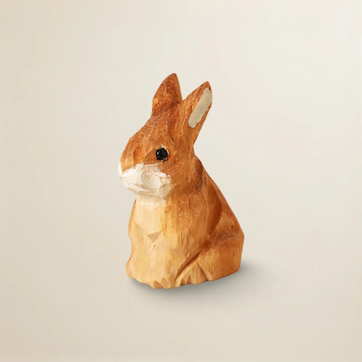 Gohobi – Handcrafted Wooden Bunny Ornament (Brown)