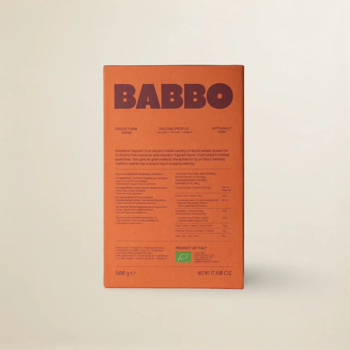 Babbo Foods – Mezzi Rigatoni Senatore Cappelli