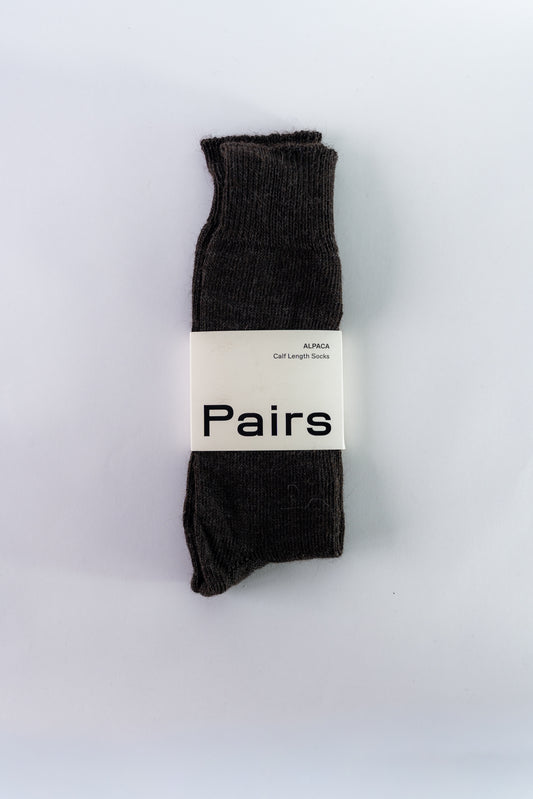 Pairs – Bitter Chocolate Brown Alpaca Socks