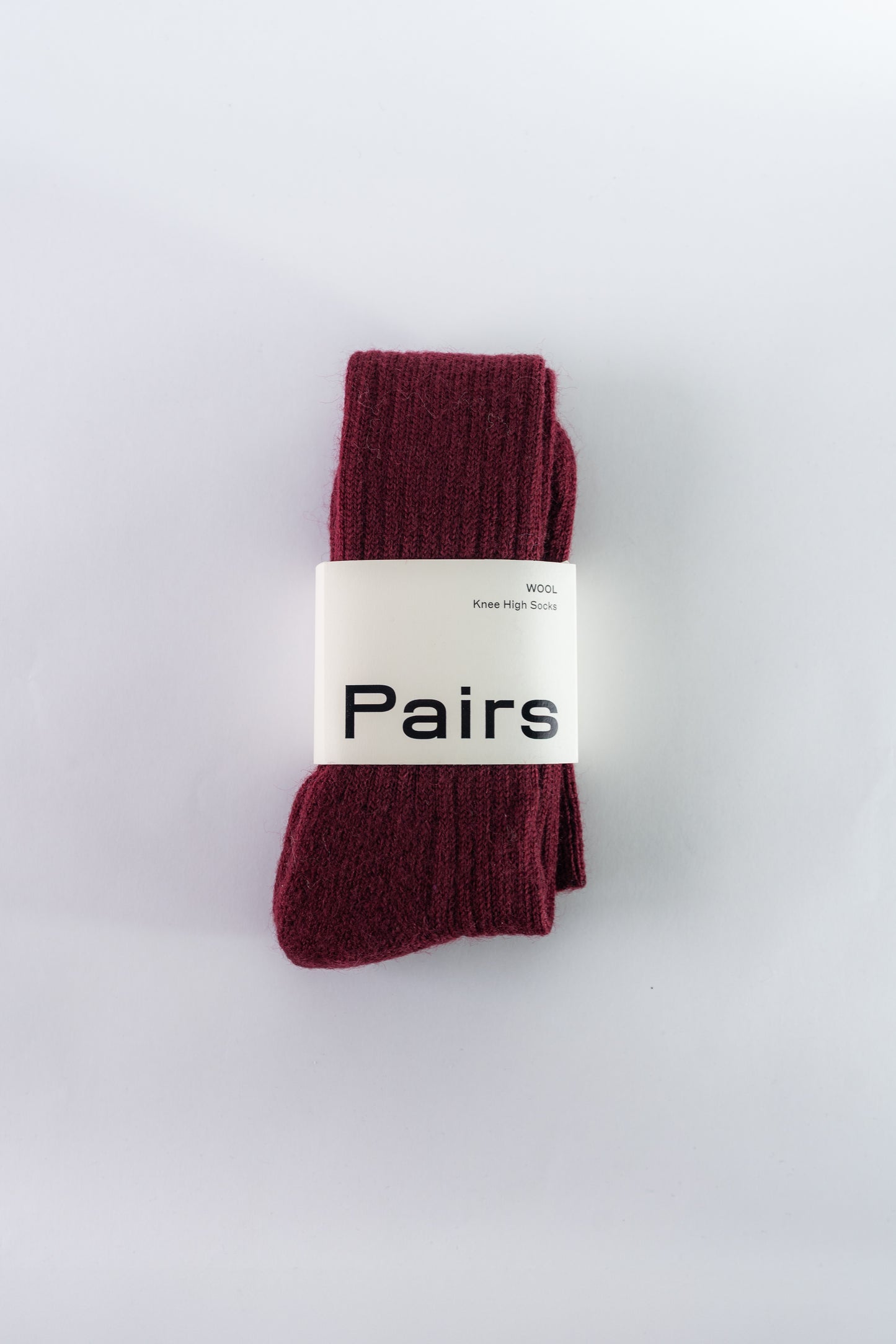 Paris – Dark Plum Wool Knee High Socks