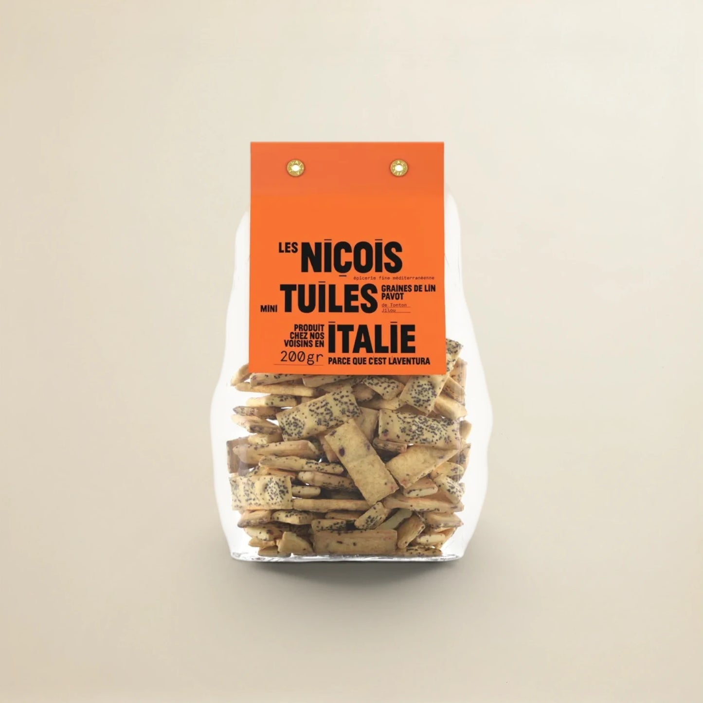 Les Nicois – Mini tuiles graines de lin pavot