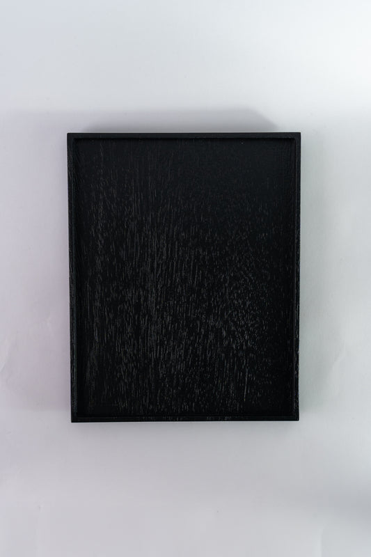 Gohobi – Japanese-style Wabi-Sabi Rectangular Wooden Black Tray