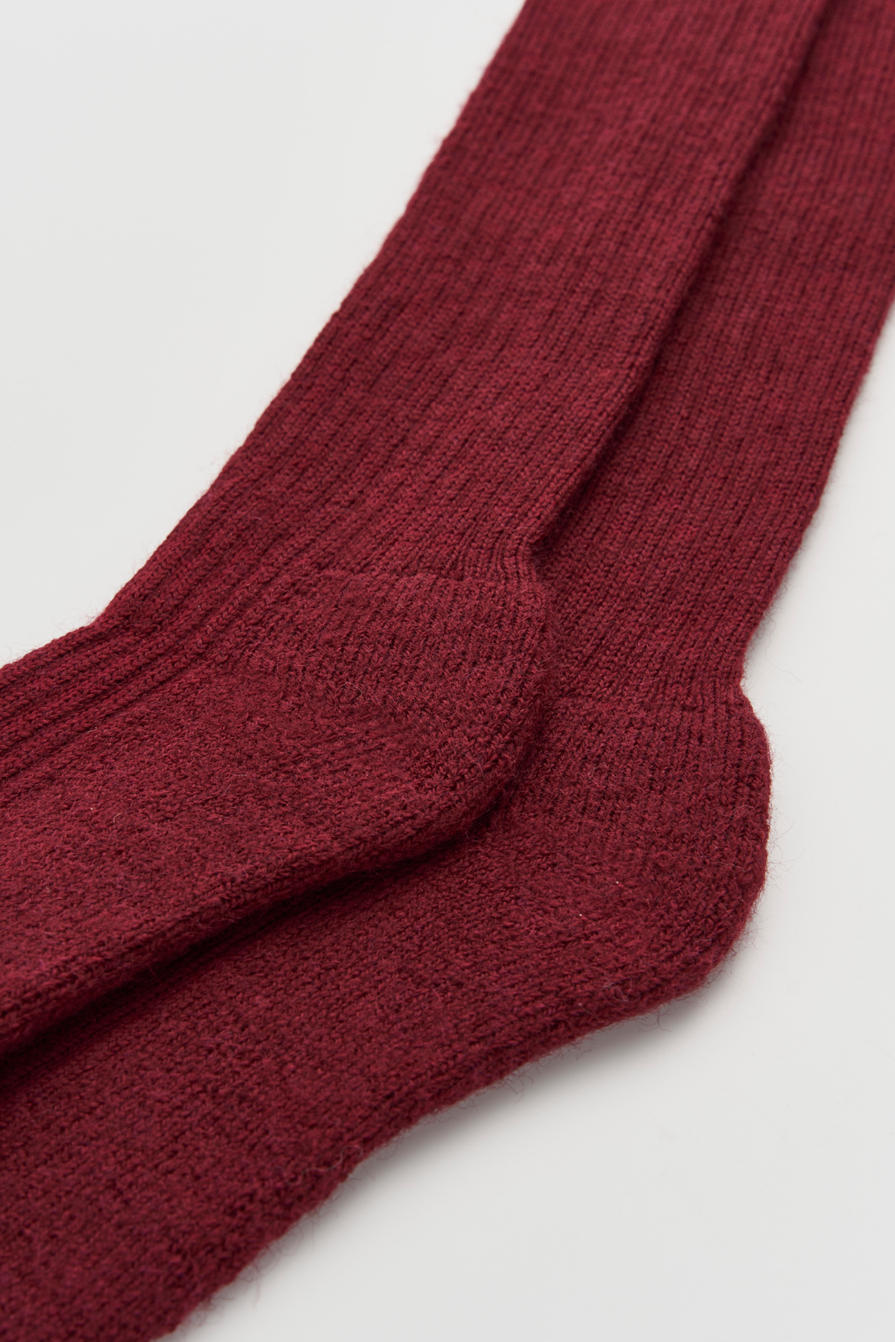 Paris – Dark Plum Wool Knee High Socks